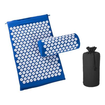 China Home Exercise Fit Body 2021Hot Sell Acupressure Mat and Pillow Set for Back and Neck Pain Relief and Muscle Relaxation Relieves Stress for sale