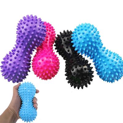 China Hot Sale PVC Peanut Lacrosse Double Spike Massage Mobility Ball For Trigger Point Therapy Fitness for sale