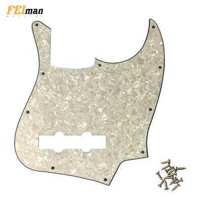 China GUITAR Pleroo Standard 10 Holes 4 Holes String Jazz Bass Pickguard Scratch Plate Suit For Damper for sale