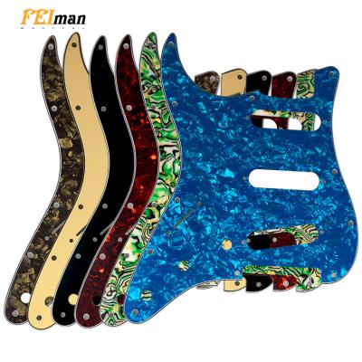 China GUITAR Pleroo ST SSS Standard Scratch Plate Left Handed Multi Color Pickguard For Damper Stratocaster guitarra for sale