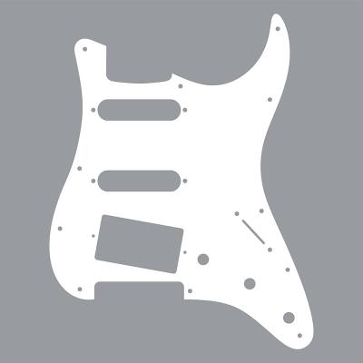 China GUITAR Pleroo Guitar Parts For USA Start SSH With Bridge Slope Angle PAF Humbucker Guitar Pickguards White 1Ply for sale