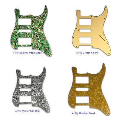 China GUITAR Pleroo Guitar Pickguard Parts with 11 Screws for FD HSH Guitar St Guitar Pickguard with PAF Humbucker No Punch Functional for sale