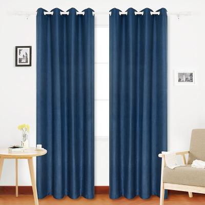 China Blackout Factory Supply Simple Shading Curtains High Meteor In Texture Ready Made Linen Drapes Directly for sale