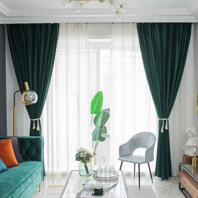 China Mink Velvet Plain Curtains For Blackout Factory Direct Supply Luxury Nordic Bedroom And Living Room Curtains for sale