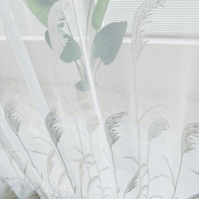 China Single Blackout Factory Direct Supply Reed Embroidered Window Screen Dropshipping for sale