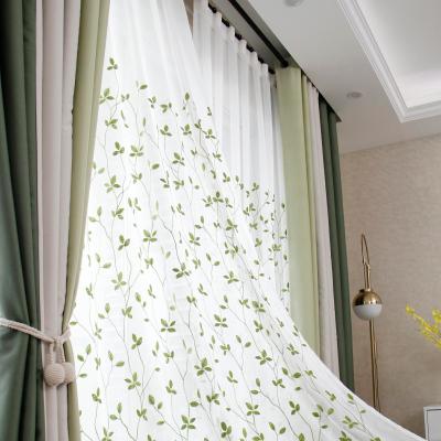 China Blackout Factory Supplynew Single Leaf Embroidered Window Screen Dropshipping for sale