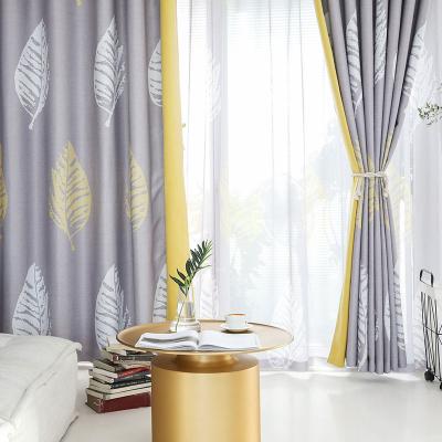 China Genuine Blackout Grommet 100 Polyester Drapes Woven Curtain Living Room All Season for sale