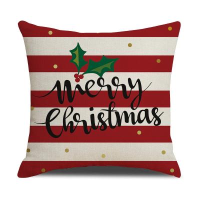 China New PORTABLE Red Christmas Theme Decor Pillow Case Christmas Gift Pillowcase White for sale