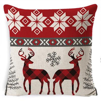 China PORTABLE Wholesale High Quality Linen Series Christmas Decorative Pillow Case Cushion Cover for sale