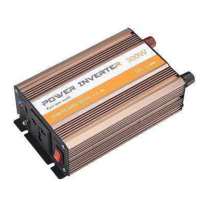 China Aluminum Alloy 300 Watt 12V/24V/48V DC To AC 110V/120V/220V/230V Pure Sine Wave Solar Power Inverter for sale