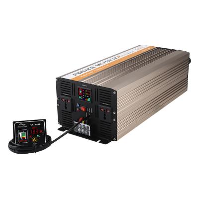 China Portable 5000w aluminum alloy outdoor car power inverter 12v to 220v pure sine wave power inverter converters for sale