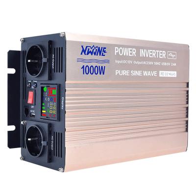 China Aluminum Alloy DC 12v To AC 110v 220v Inventors Off Grid Pure Sine Wave Inverter 1000w 2000w 3000w for sale