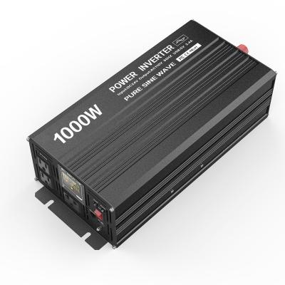 China Custom Aluminum Alloy 1000w 2000w Power Inverter 12v To 220v Off Grid Inverter Solar Pure Sine Wave Inverter for sale