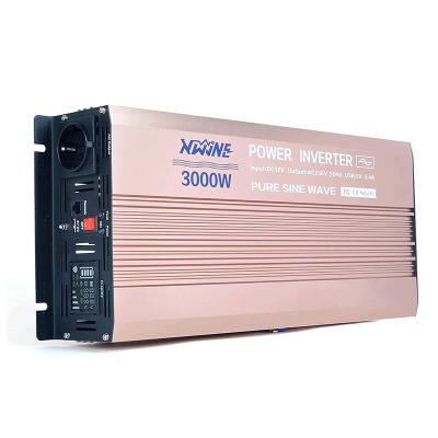 China Aluminum alloy 12v to 110v 220v 1kw 2kw 3kw output rated power inverter pure sine wave ac dc sine inverter for sale