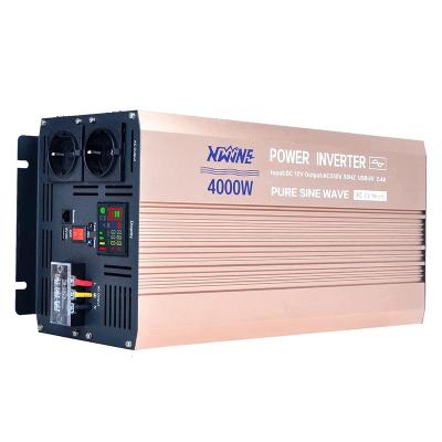 China Grid Inverter 1kw 2kw 3kw 4kw USB QC3.0 AC Converter Pure Sine Wave Aluminum Inverter Power Off Car Alloy for sale