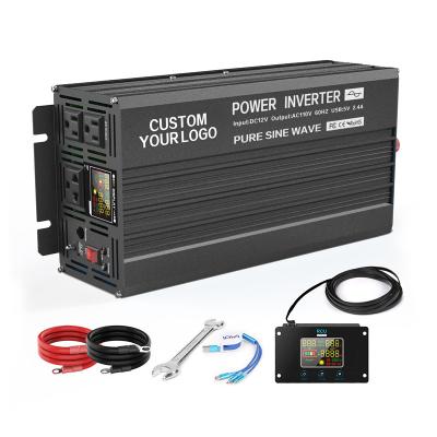 China Custom Aluminum Alloy Pure Sine Wave Inverter 12v 220v Power Inverter 500w 1000w 1500w 2000w 3000w 4000w 5000w for sale