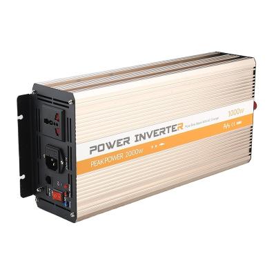 China New Design Pure Sine Wave Power Inverter 1000w Single Aluminum Alloy Inverters By Charging And Temperature Control UPS Dc/ac With Charger for sale