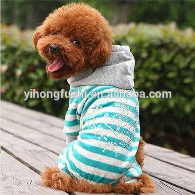 China Cheap Viable Hot Sale Pet Clothes Fashion Dog Stripe Fleece Dog Clothes Pet Hats Clothes for sale