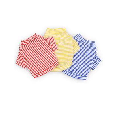 China Sustainable Dog Clothes Striped Pet T-Shirt for Small Dogs, Pack of 3 for sale