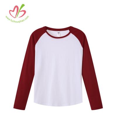 China Viable Ready To Ship Blouse Women Ladies Tops Long Sleeves Two Color Solid T-Shirt for sale