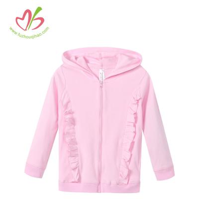 China Anti-shrink zippered hoodie with logo baby sweaters fall hoodies for girls for sale