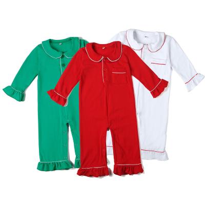 China 100% Breathable Cotton Christmas Pajamas Onesie Children's Girls Sleepwear for sale