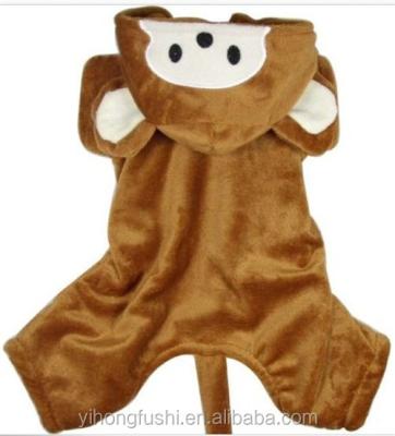 China Stocked Brown Monkey Halloween Party Costume Coat Sweater Boy Girl Small Dog Clothes for sale