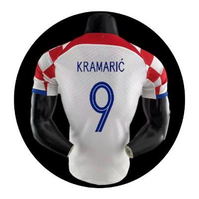 China 2022 1:1 World Cup Croatia Soccer Jerseys Home Player Version Football Shirt Kit Sets Jerseys for sale