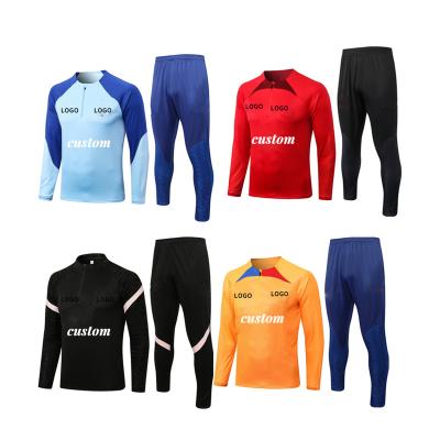 China Sets 2022 Football Club singlets kits soccer team training kits wholesale customer national team pants jacket football uniforms for sale