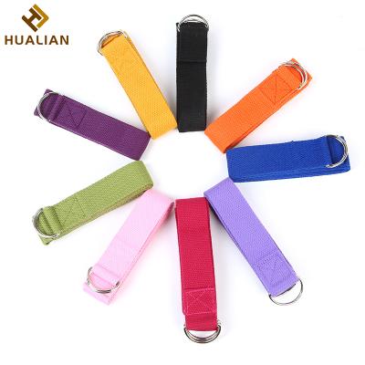 China HUALIAN 100% Cotton Yoga Stretch Tie Up Strong Durable Yoga Belt 250*3.8cm for sale