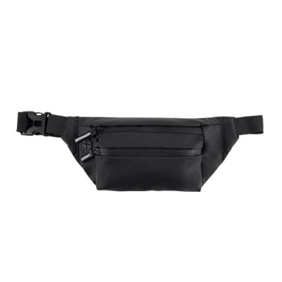 China HUALIAN OEM Logo Waterproof Custom Made Casual Men's Leather Chest Pouch Belt Pouch Waist Bag PU HUALIAN PU Leather Waist Bag for sale