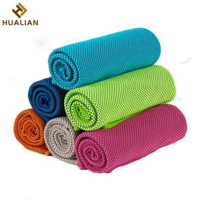 China HUALIAN Amazon QUICK DRY Best Selling Microfiber Outdoor Instant Ice Towel 30*80cm Beach Cooling Towel For Sports for sale