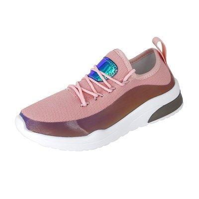 China 2021 Summer Breathable Large Size Women's Shoes Women's New Fly Woven Mesh Reflective Sports Anti-slippery Spring And Casual Shoes for sale