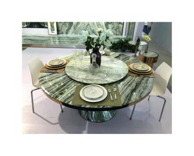 China Modern Marble Dining Table Set Marble Verde Furniture Polished Natural Green Raggio Marble Stone Table Tops for sale