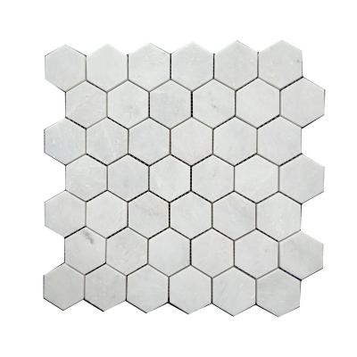 China Factory Wholesale White White Carrara Mosaic Art Tiles Modern Lantern Marble Mosaic Tiles In Reasonable Price With High Quality for sale