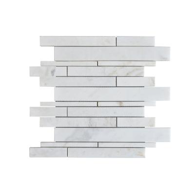 China Modern Pool Mosaics Marble Mosaic Tile White Marble Mosaic Tiles For Bathroom Bianco Oro Polished for sale