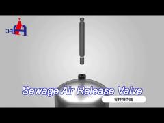 flange type combination sewage air release valve full flow area single body available