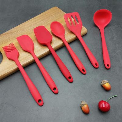 China Sustainable Wholesale 6 Pcs Kitchen Utensils Silicone Kitchen Utensil Set Cooking Tool for sale