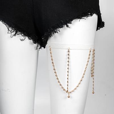 China Wholesale TRENDY Beach Fashion Jewelry Display Gold Color Leg Chain For Women Sexy Body Chains Accessories for sale