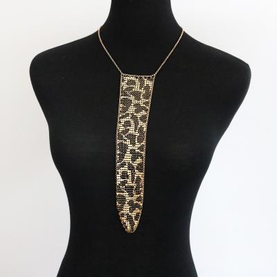 China New Vintage Design Wedding Jewelry Necklace Leopard Print Link Accessories Wedding Jewelry Statement Necklace For Gift for sale