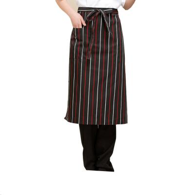 China Bistro Stripe Cooking Waist Apronn for Cafe, Restaurant, Sleeveless Bar, Cooking for sale