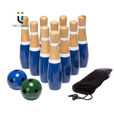 China Eco - Friendly Professional Lawn Rolls Well Vending Wooden Rolling Ball Toys for sale