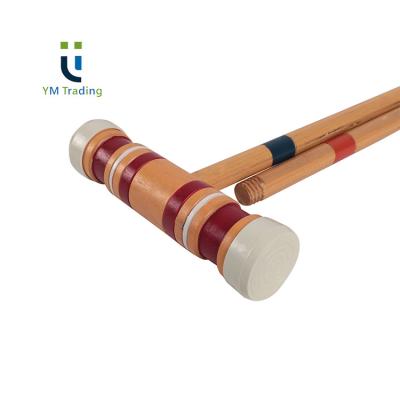 China Eco-Friendly Good Quality YUMING Solid Wood Croquet Set Croquet Set Outdoor Games for sale