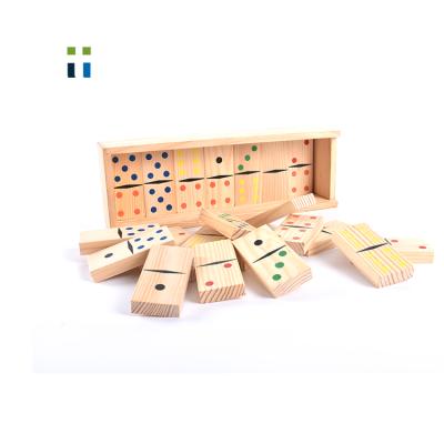 China YUMING Color Dot Dominoes Double Six Domino Packing Table Game Eco-friendly Box Domino Tops for sale