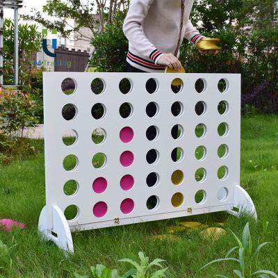 China YUMING Eco-friendly 4 Row Game 2020 New Design Lawn Games Wood White Connect 4 for sale