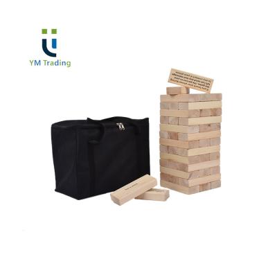 China Eco-Friendly Tumbling Outdoor Games Timber Tumble Tower Blocks Games Wooden Stacking Game For Adult Kids Family Fun (2 Ft To 4 Ft) for sale