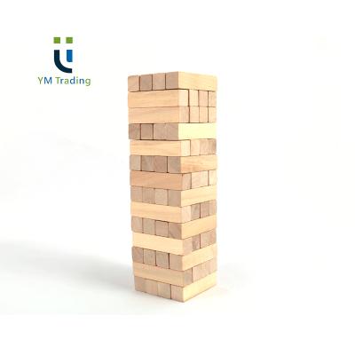 China Tabletop Mini Wooden Tower Custom Tumbling Blocks Eco-friendly Wooden Printing Blocks for sale