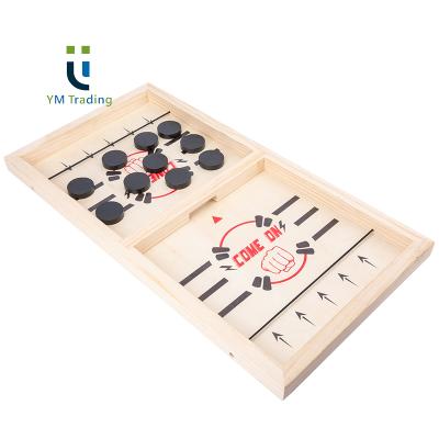 China YUMING Brain Games For Kids Hot Sale Puck Game Big Board Pine Eco-friendly Plywood for sale