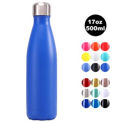 China Custom Logo 17oz 500ml Bpa Double Wall Sustainable Insulated Vacuum Sealed Thermal Sport Drinking Stainless Steel Water Bottle for sale