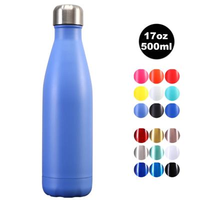 China Christmas Designer 17oz 500ml School Fitness Sport Sustainable Custom Luxury Cheap Cola Shape Stainless Steel Drinking Water Bottle for sale